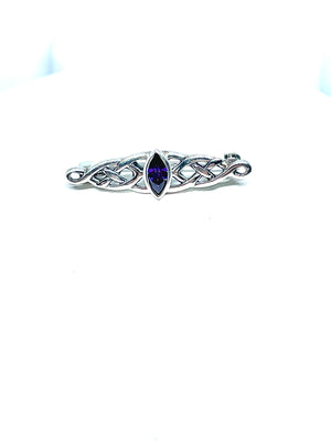 Eternal Life Knot Brooch with Amethyst